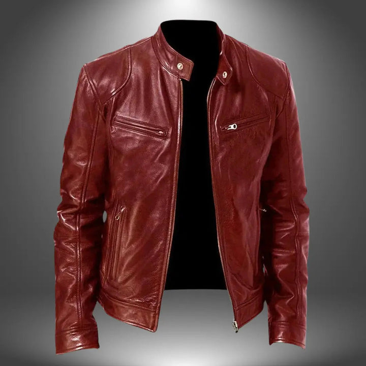 Men's Leather Biker Jacket