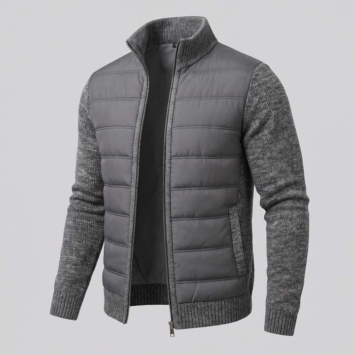 Men's Hybrid Puffer Jacket with Fleece Sleeves