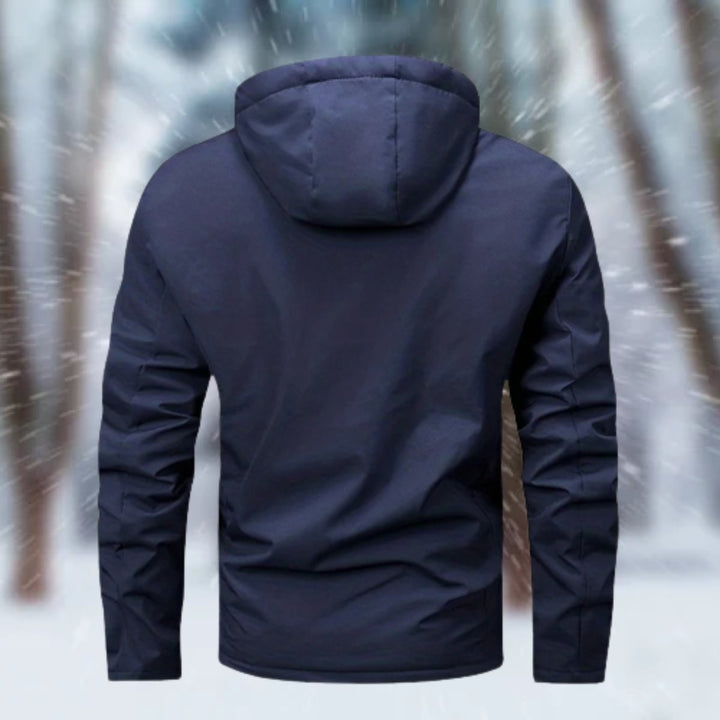 Men's Waterproof Insulated Jacket with Adjustable Hood