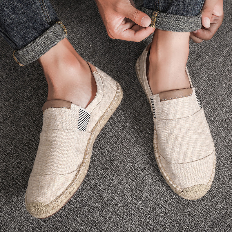 Men's Canvas Slip-On Espadrilles with Rope Sole