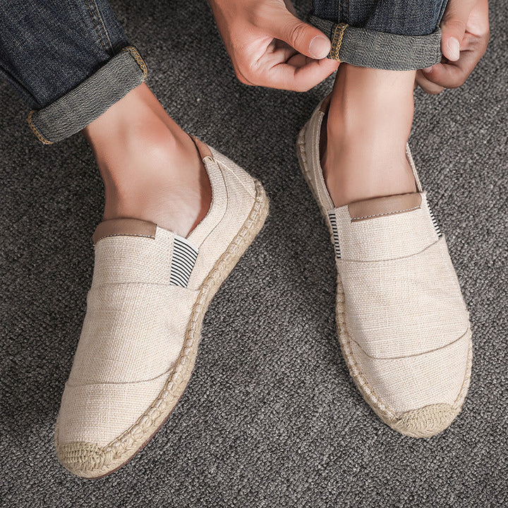 Men's Canvas Slip-On Espadrilles with Rope Sole