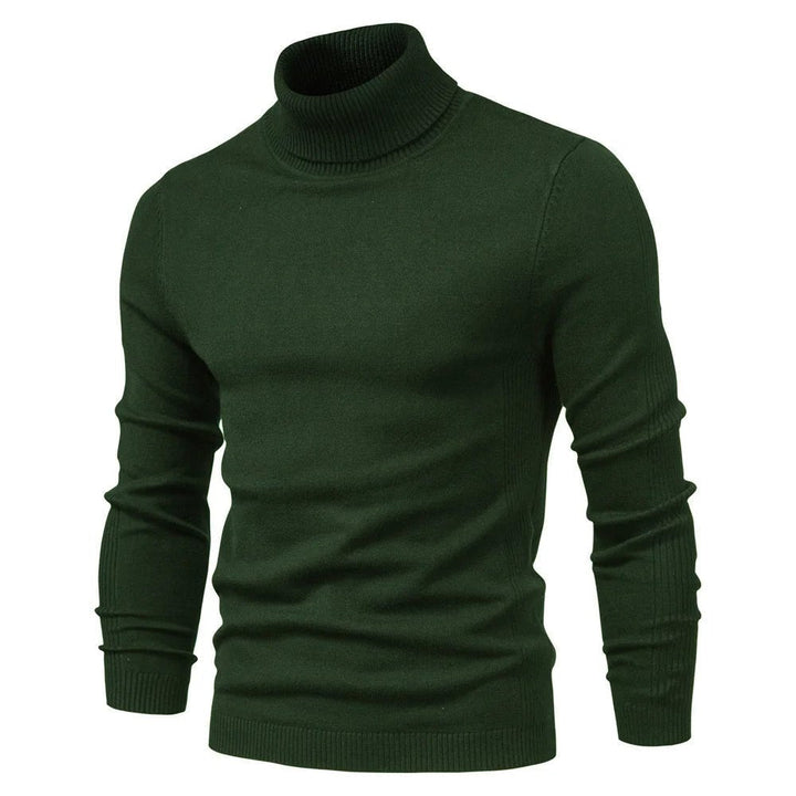 Men's Slim-Fit Turtleneck Jumper with Mock Neck