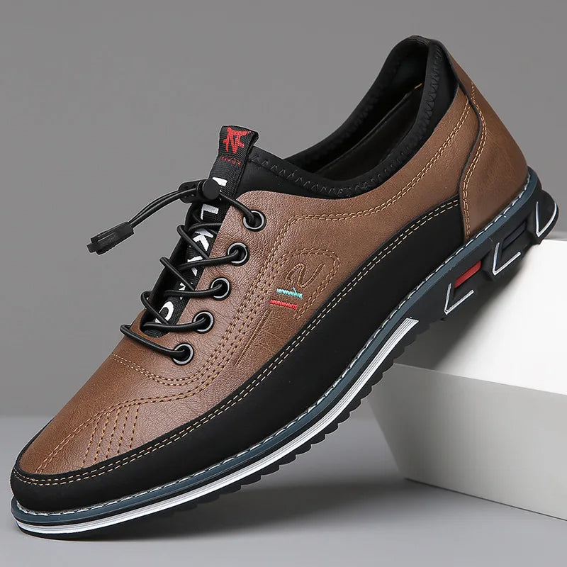 Men's Lace Up Leather Trainers