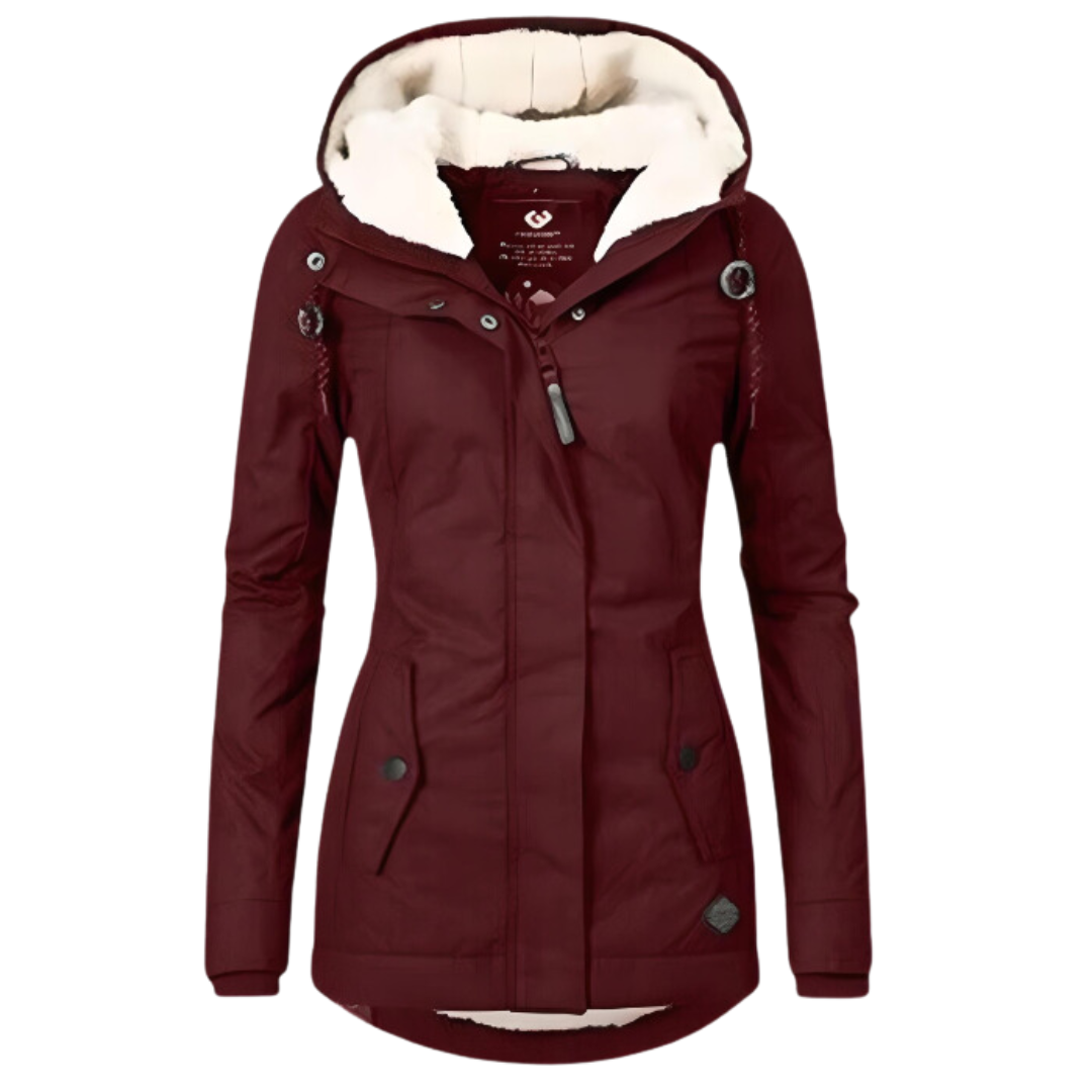 Women's Water-Repellent Sherpa Lined Parka with Hood