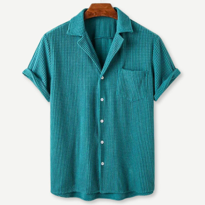 Men's Waffle Knit Short Sleeve Shirt in a Relaxed Fit