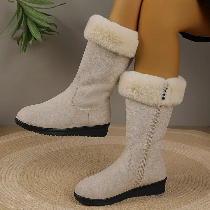 Women's Faux Fur Trim Orthopaedic Snow Boots
