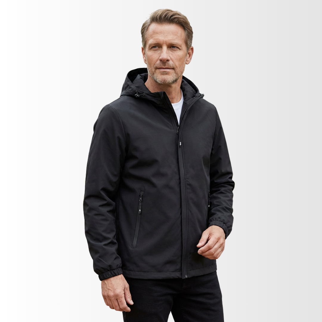 Men's Zip Up Waterproof Jacket with Hood