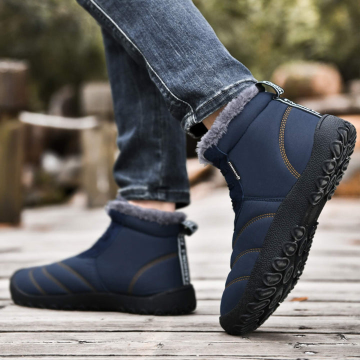 Men's Waterproof Ankle Boots with Plush Lining