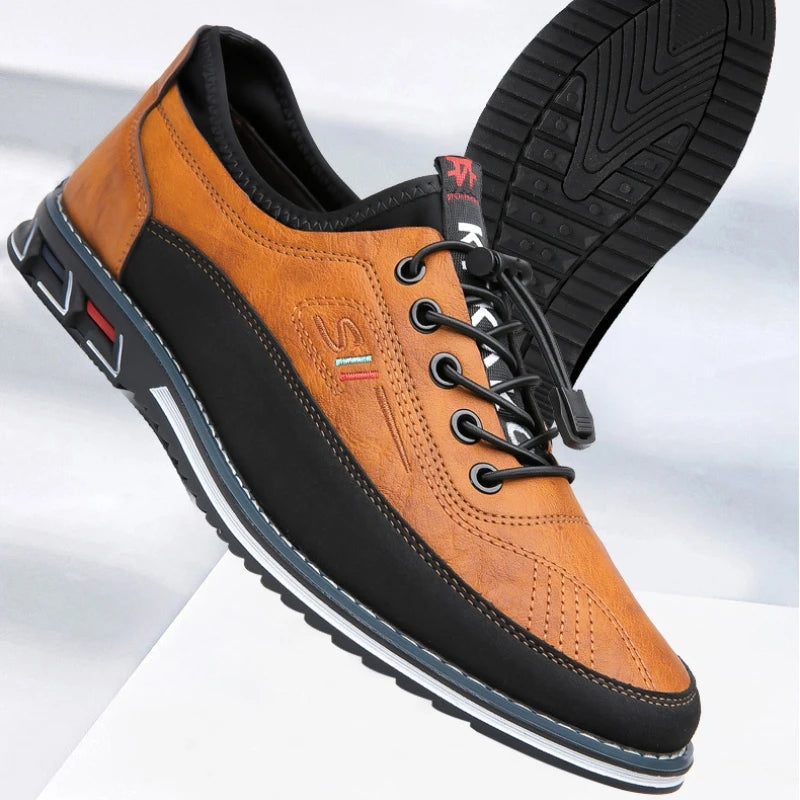 Men's Lace Up Leather Trainers