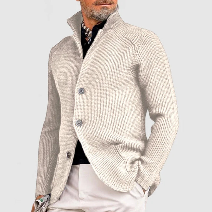 Men's Knit Button-Front Cardigan with Front Pockets