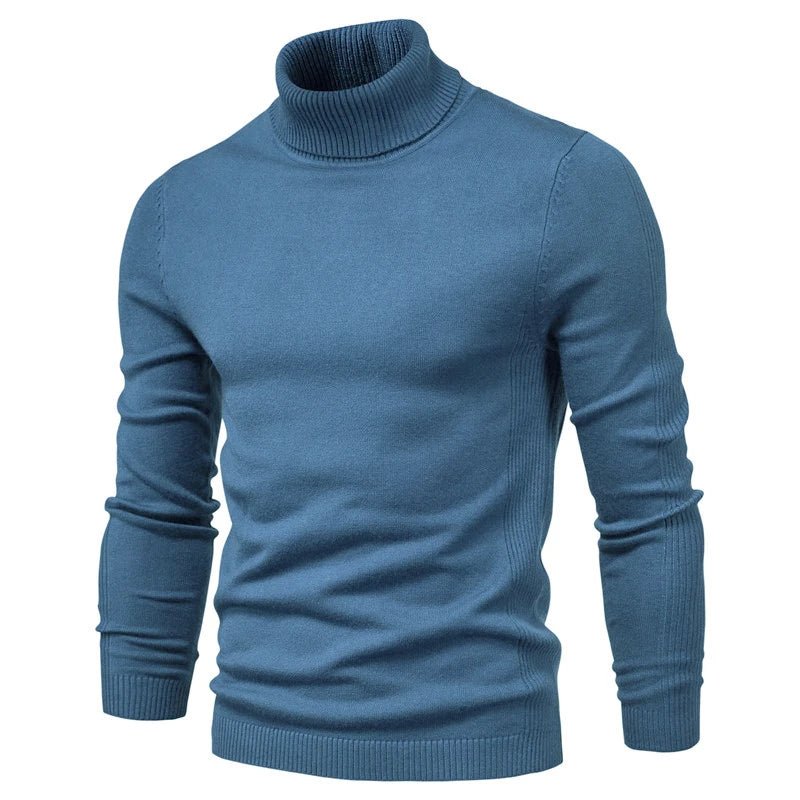 Men's Slim-Fit Turtleneck Jumper with Mock Neck