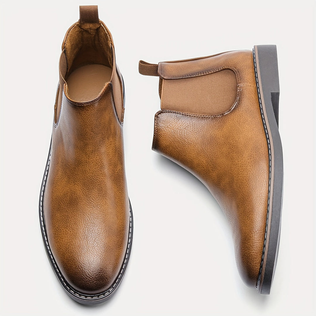 Men's Chelsea Boots with Elastic Side Panels