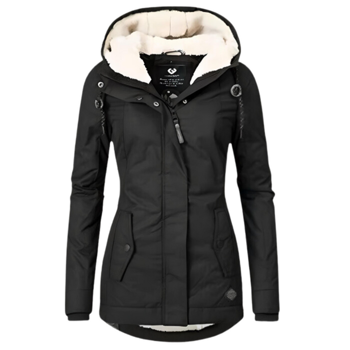 Women's Water-Repellent Sherpa Lined Parka with Hood