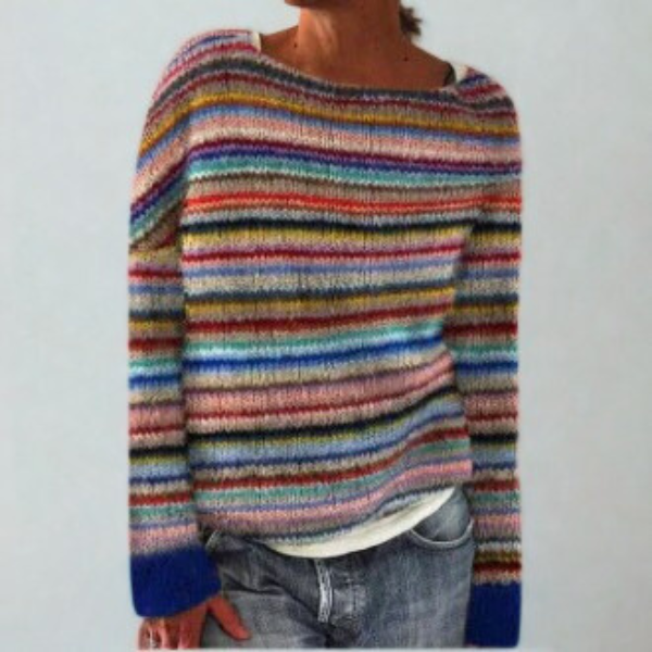 Pull pour femme à motif jacquard Fair Isle et coupe confortable