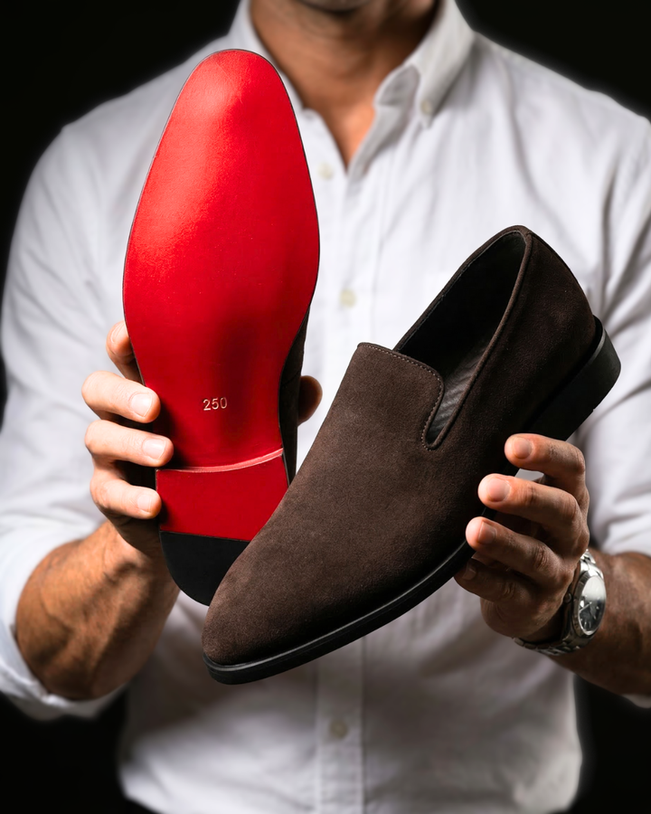 Men's Suede Loafers with Cushioned Insole