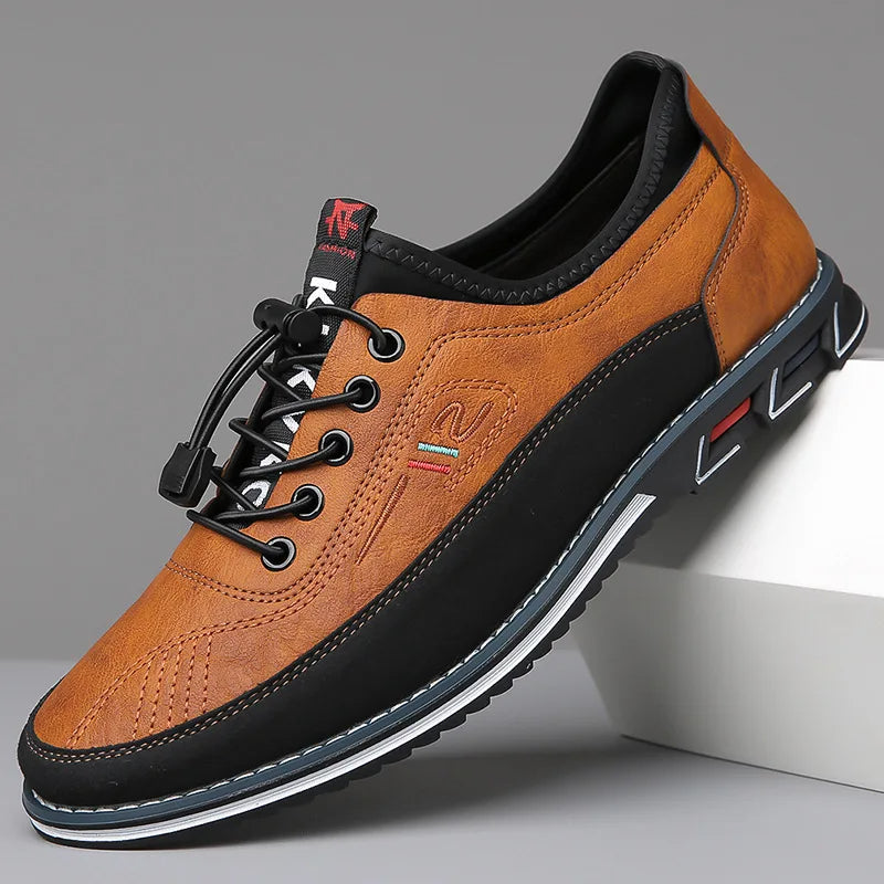 Men's Lace Up Leather Trainers