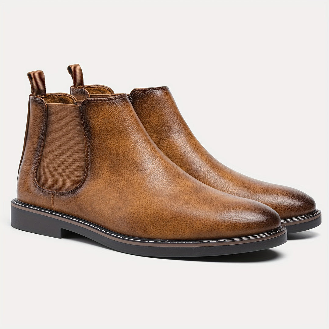 Men's Chelsea Boots with Elastic Side Panels