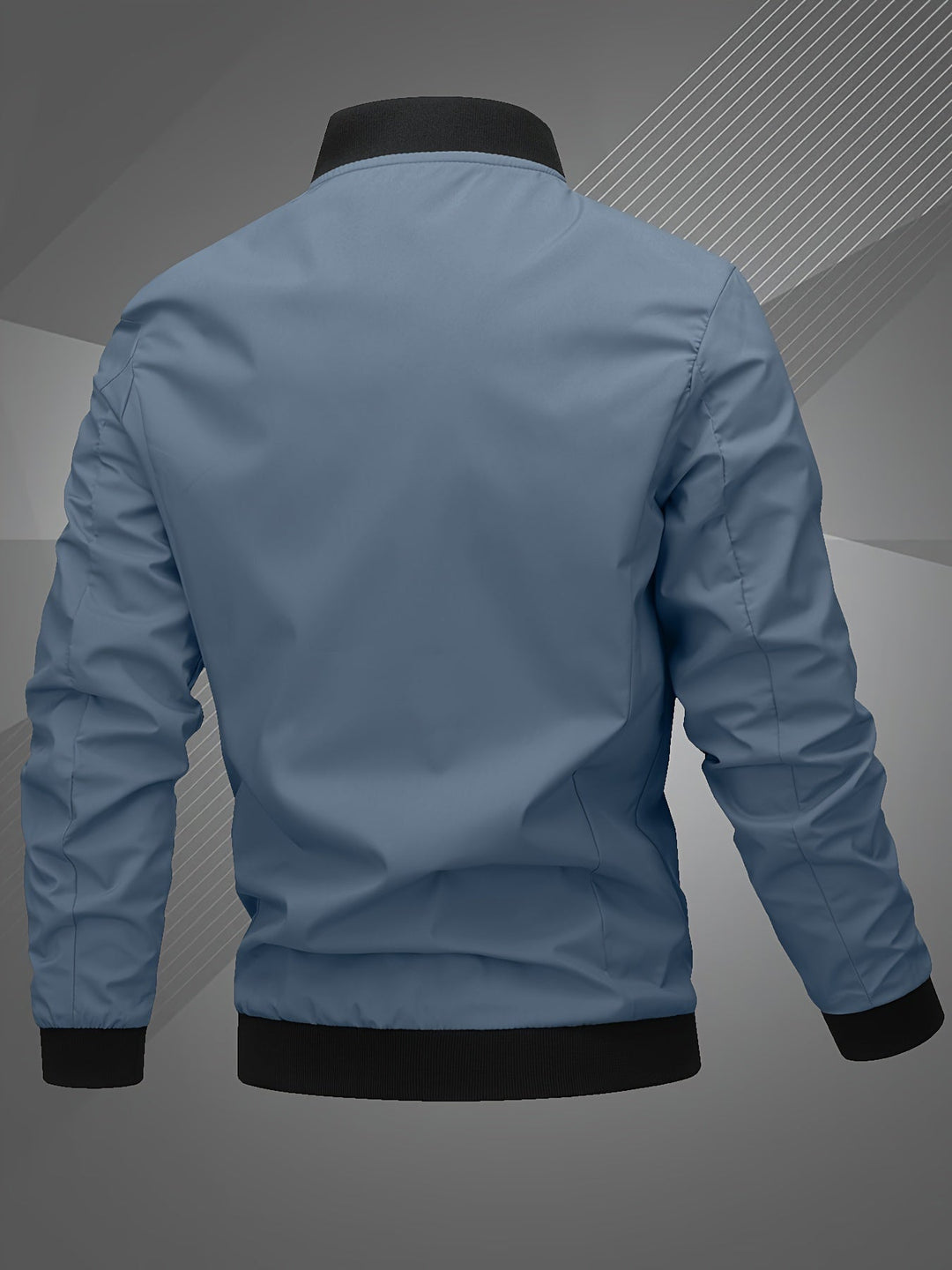 Men's Bomber Jacket with Stand Collar