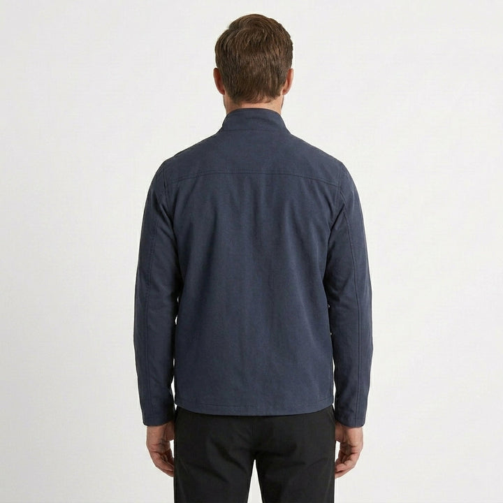 Men's Ribbed Bomber Jacket with Zip Front