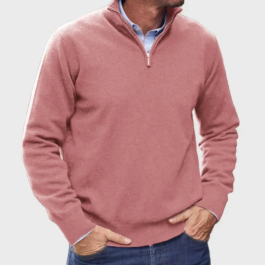 Men's Knitted Quarter Zip Jumper