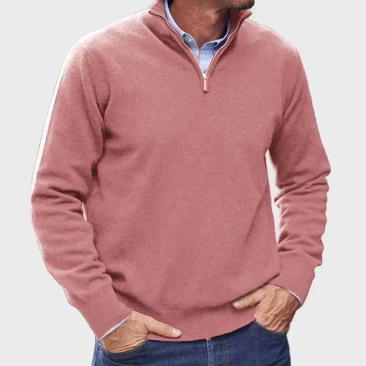 Men's Knitted Quarter Zip Jumper
