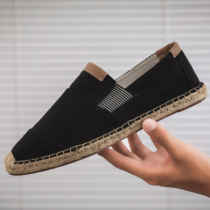 Men's Canvas Slip-On Espadrilles with Rope Sole