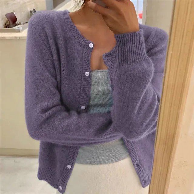 Women's Knit Button-Front Cardigan