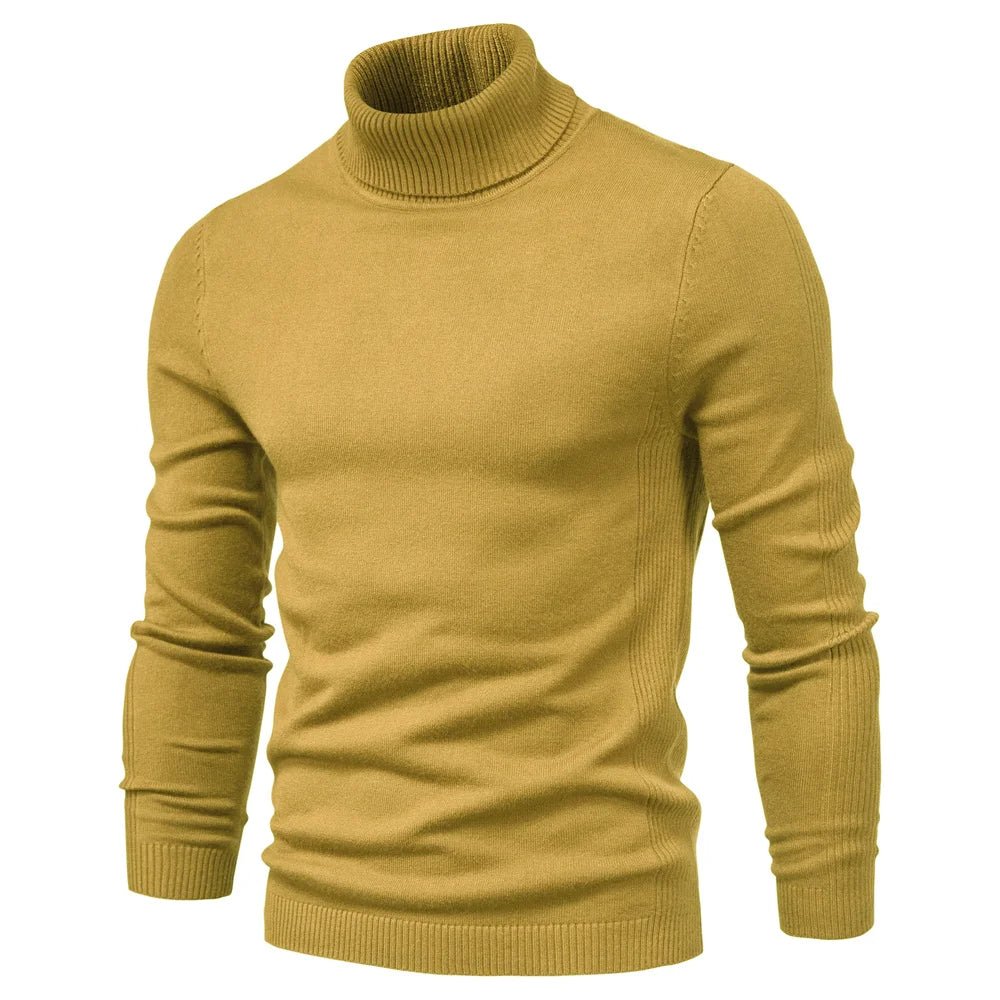 Men's Slim-Fit Turtleneck Jumper with Mock Neck