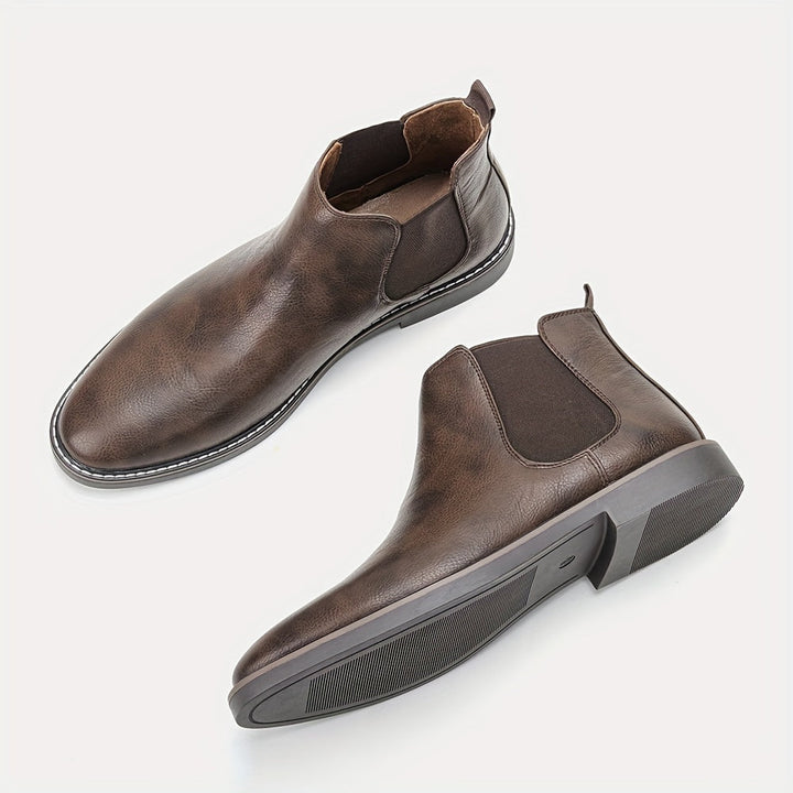 Men's Chelsea Boots with Elastic Side Panels