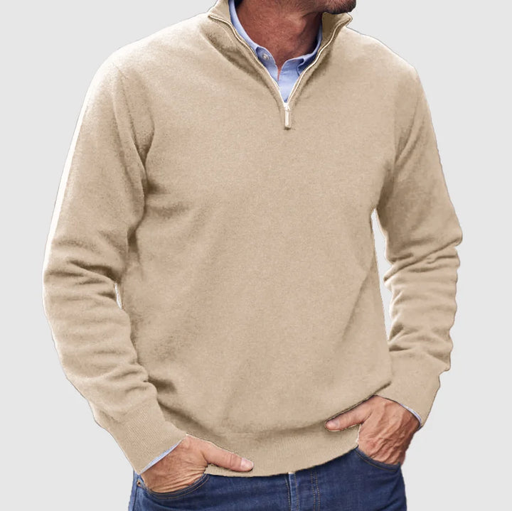 Men's Knitted Quarter Zip Jumper