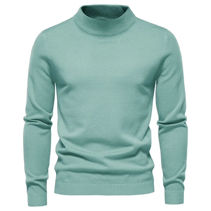 Men's Slim-Fit Turtleneck Jumper with Mock Neck