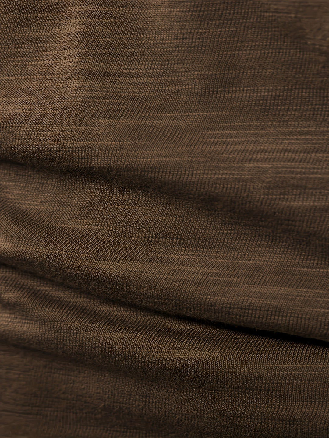 Men's Slub Knit Henley Shirt with Curved Hem