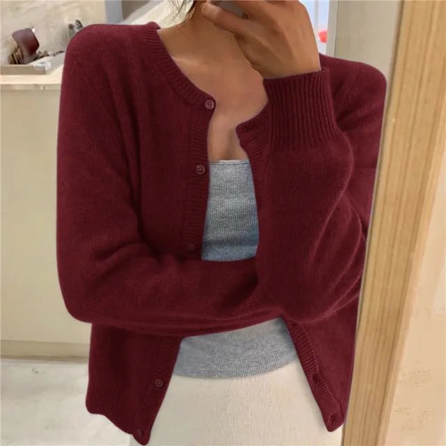 Women's Knit Button-Front Cardigan