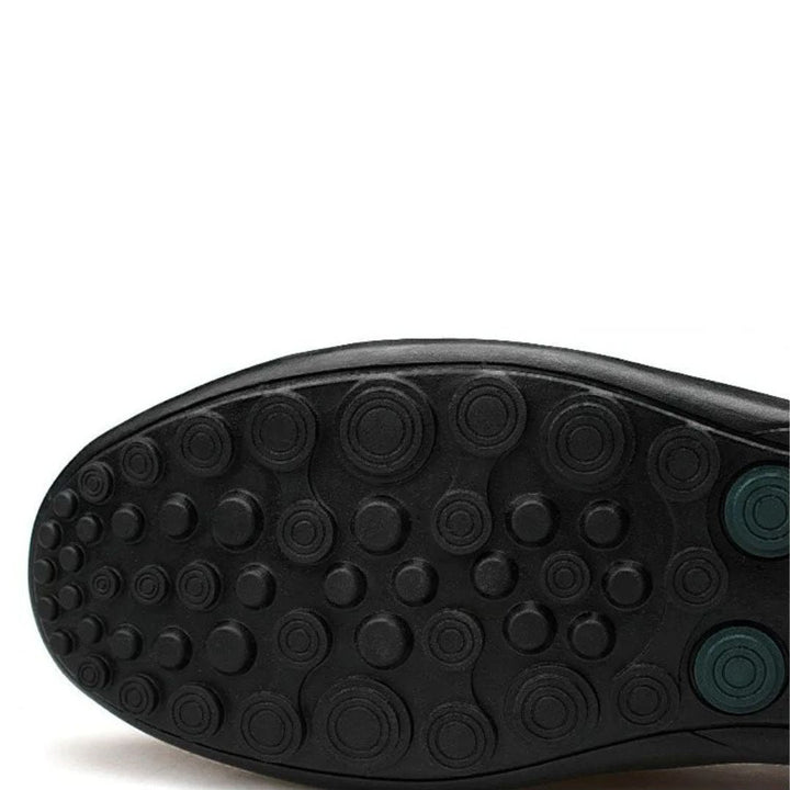 Men's Leather Moccasin Loafers with Flexible Sole