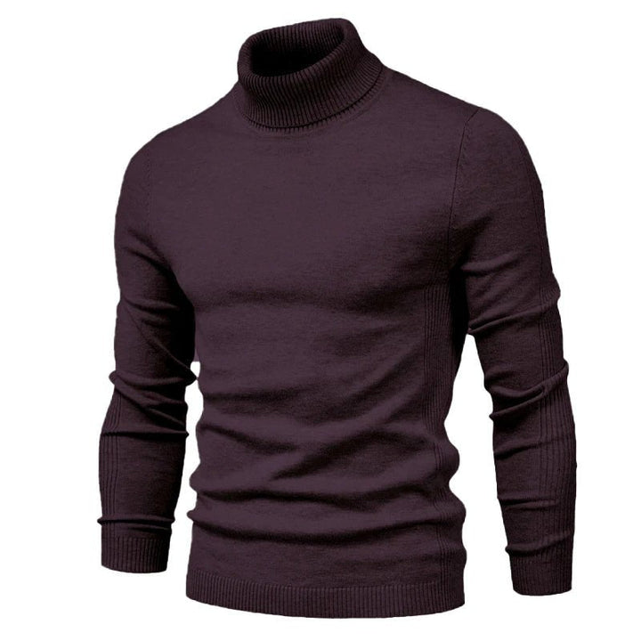 Men's Slim-Fit Turtleneck Jumper with Mock Neck