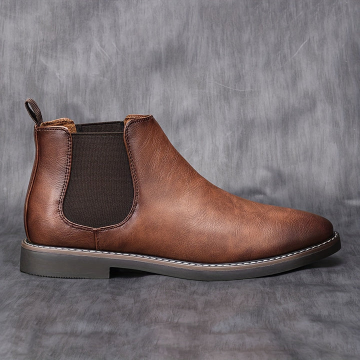 Men's Chelsea Boots with Elastic Side Panels