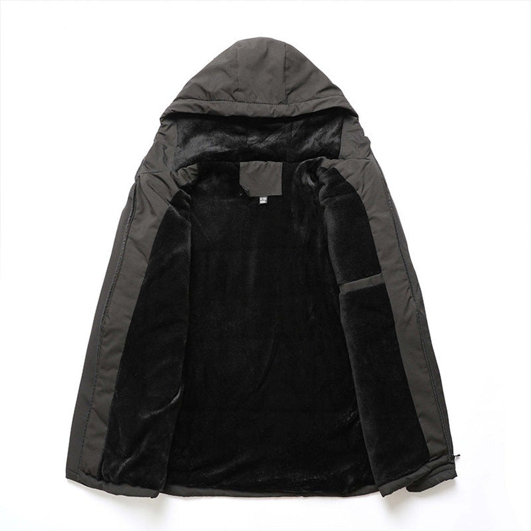 Men's Waterproof Insulated Jacket with Adjustable Hood