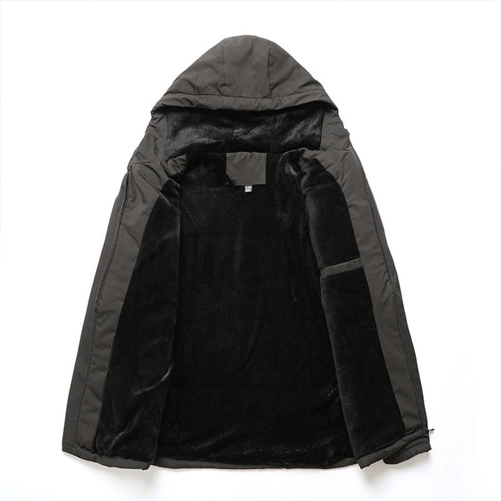 Men's Waterproof Insulated Jacket with Adjustable Hood