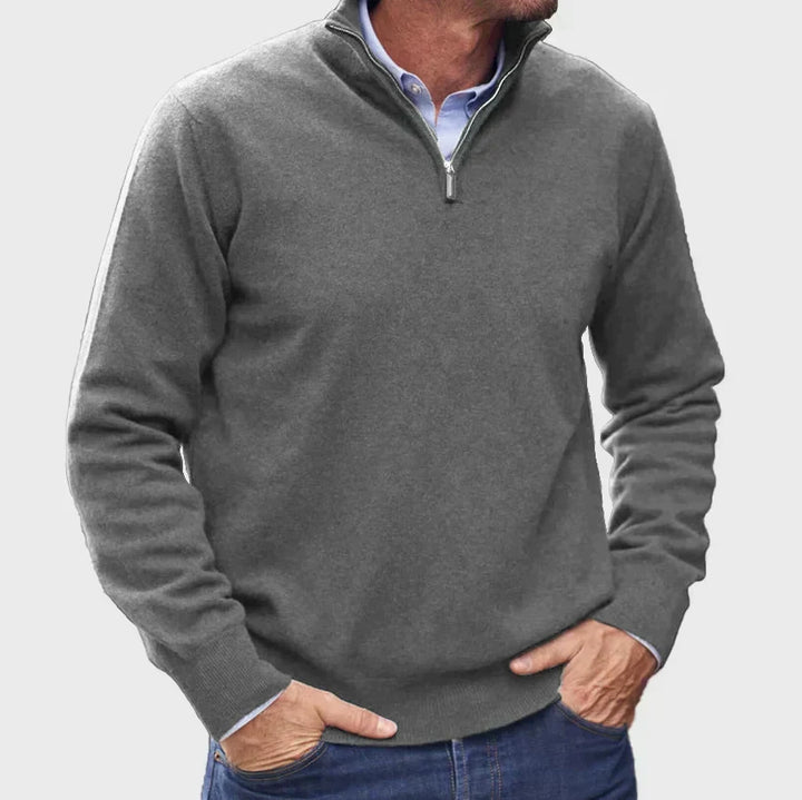 Men's Knitted Quarter Zip Jumper