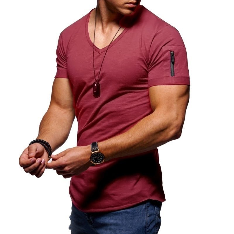 Men's Casual V Neck T-Shirt