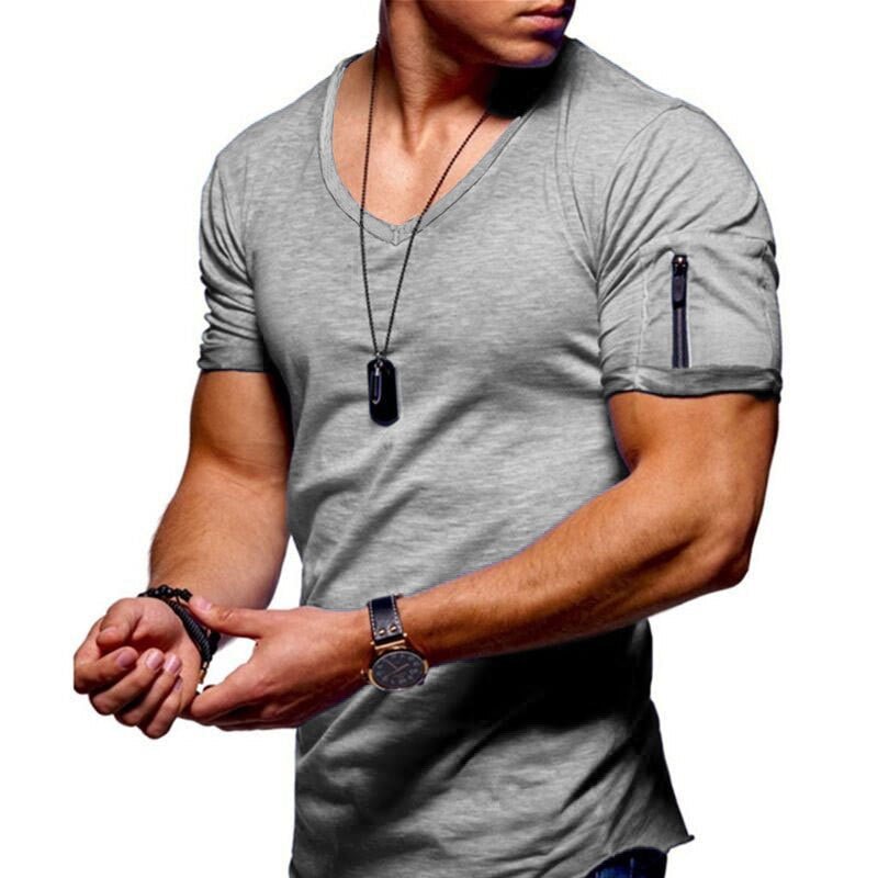 Men's Casual V Neck T-Shirt