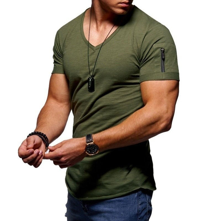 Men's Casual V Neck T-Shirt