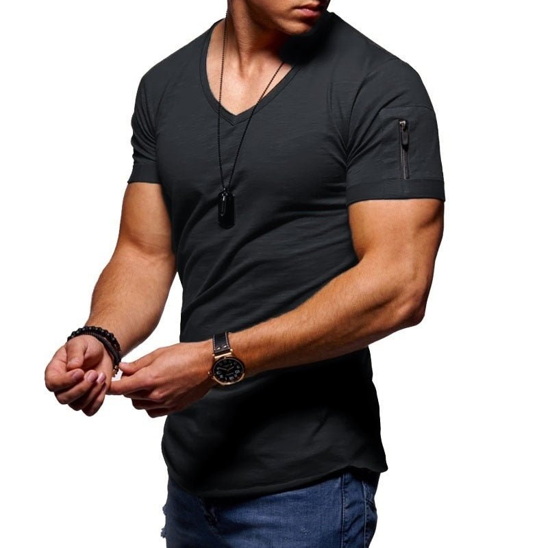 Men's Casual V Neck T-Shirt