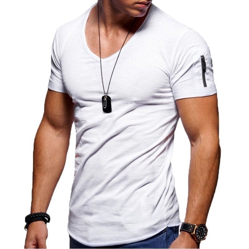 Men's Casual V Neck T-Shirt