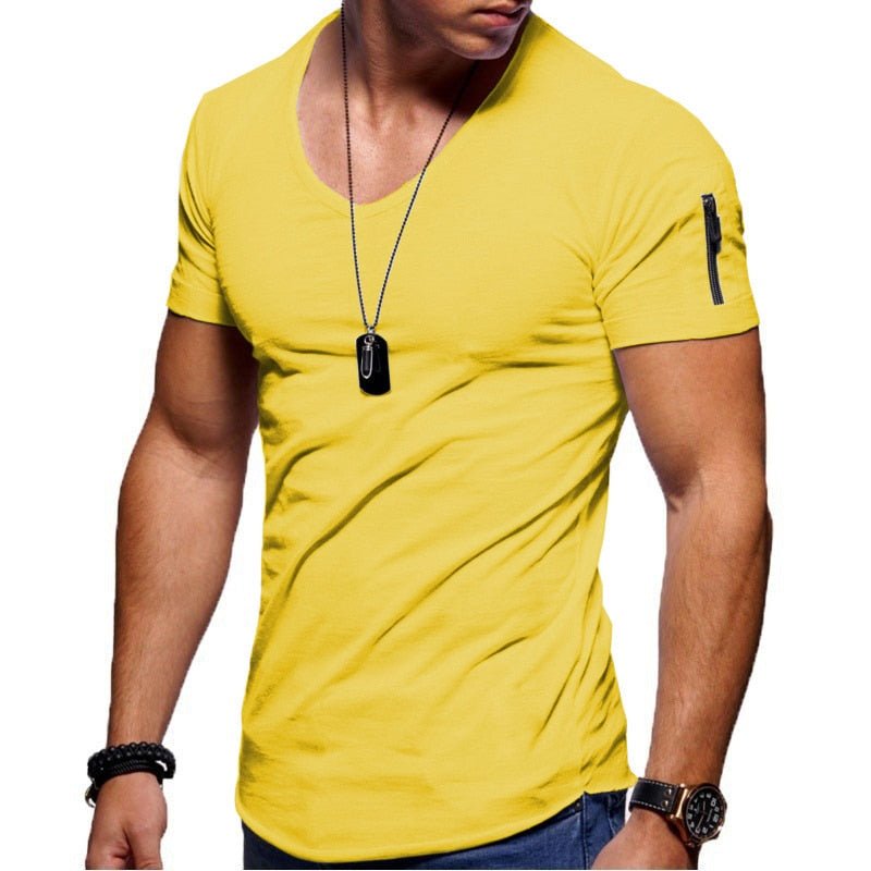 Men's Casual V Neck T-Shirt