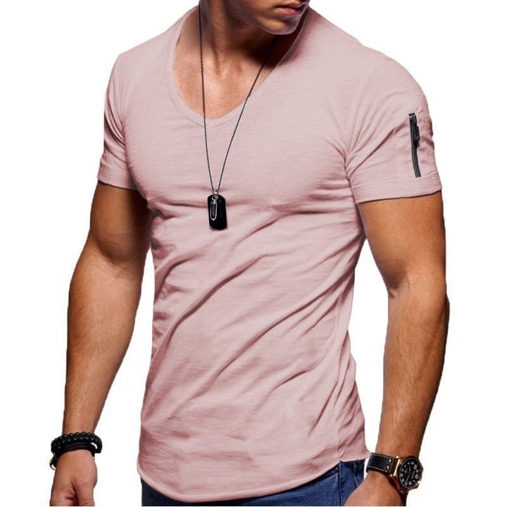 Men's Casual V Neck T-Shirt