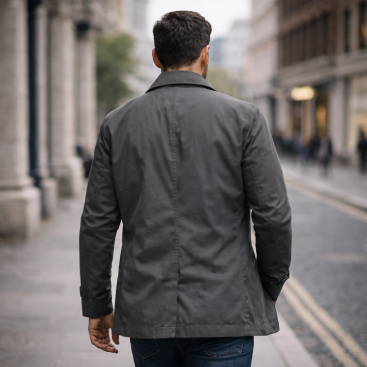 Men's Tailored Button Front Overcoat