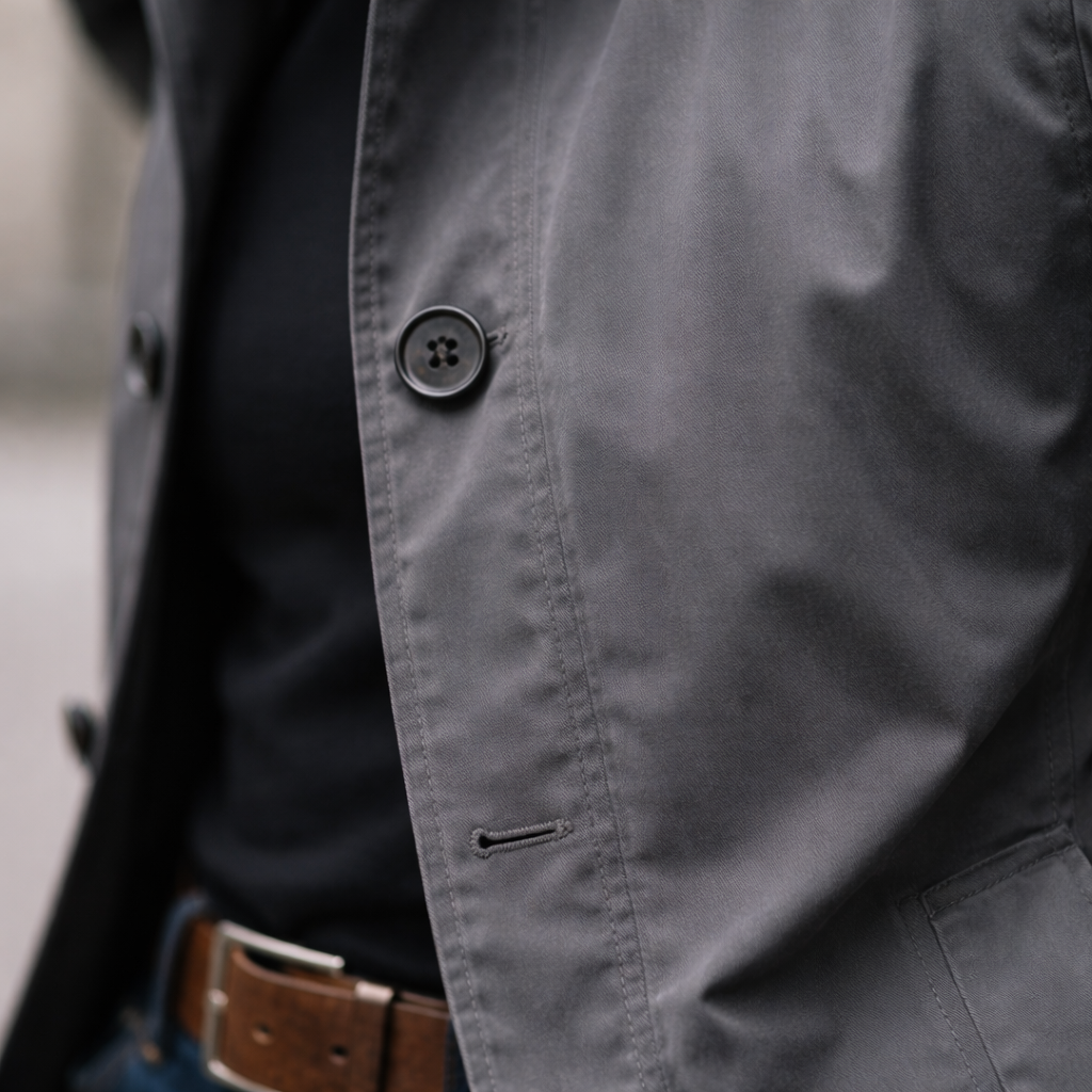 Men's Tailored Button Front Overcoat