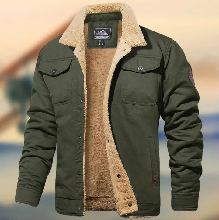 Men's Fleece Lined Jacket with Sherpa Collar