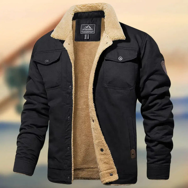 Men's Fleece Lined Jacket with Sherpa Collar